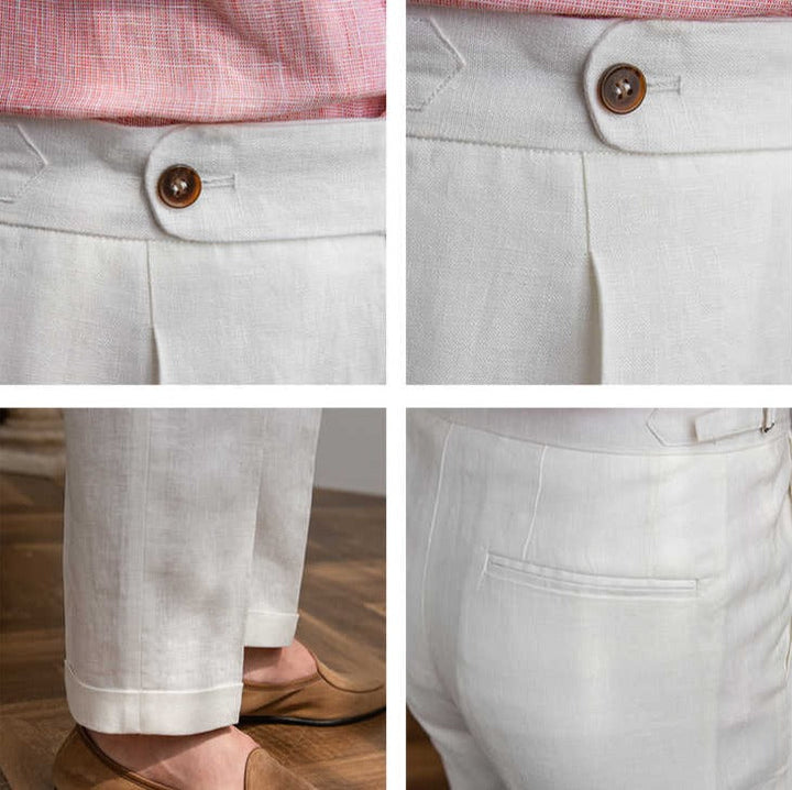 Éloi | Pantalon en lin quatre saisons à pinces