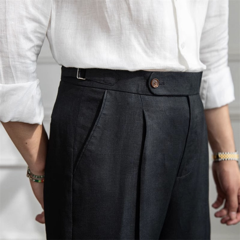 Éloi | Pantalon en lin quatre saisons à pinces