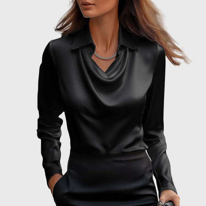 Léa | Blouse Lumière à Col Plissé