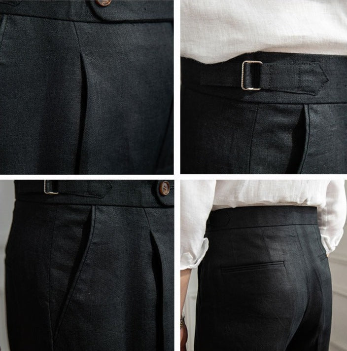 Éloi | Pantalon en lin quatre saisons à pinces