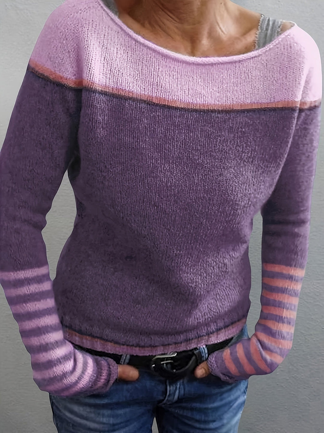 Kathrin – Pull rayé tendance et agréable à porter