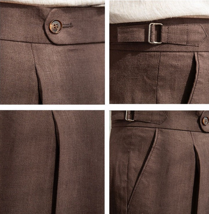 Éloi | Pantalon en lin quatre saisons à pinces