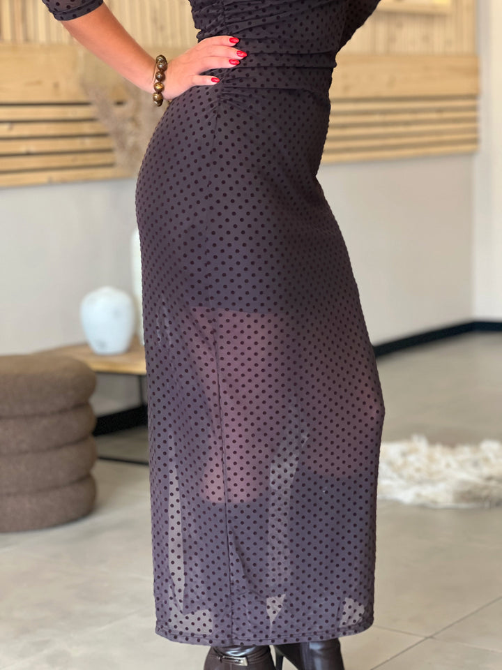 Longue robe Marivelle - MARRON