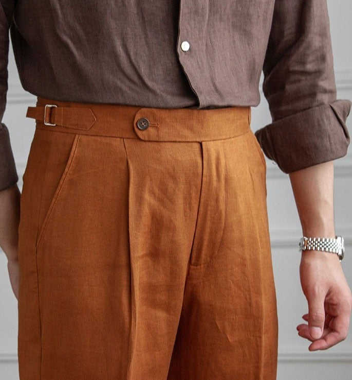 Éloi | Pantalon en lin quatre saisons à pinces