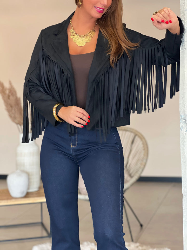 Veste Fleur - NOIR