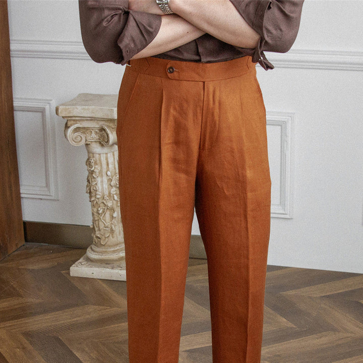 Éloi | Pantalon en lin quatre saisons à pinces