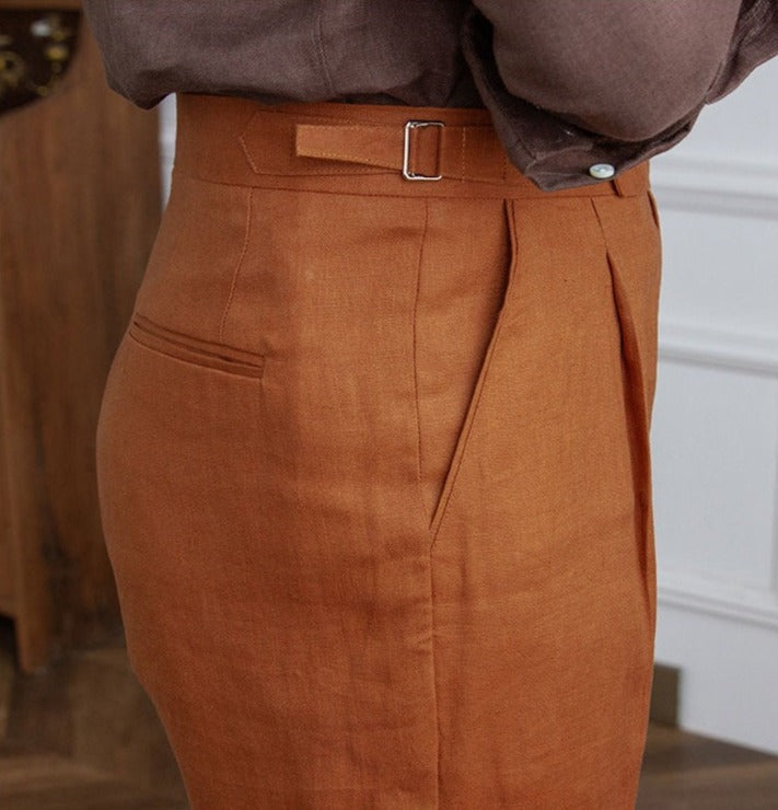 Éloi | Pantalon en lin quatre saisons à pinces