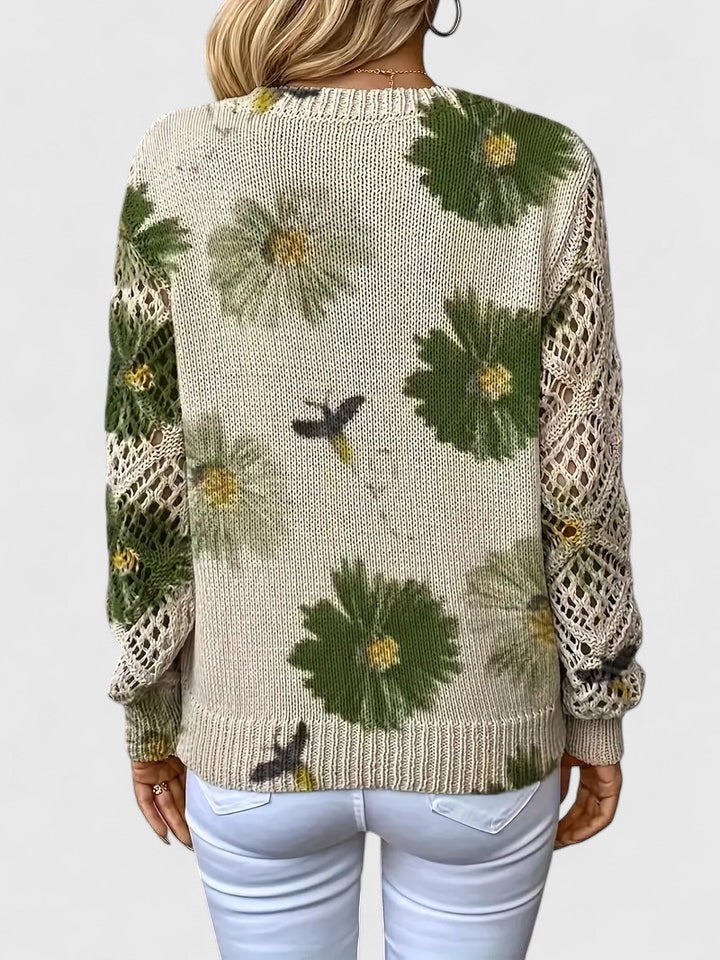 Aurélie | Pull Élégant à Motif Floral