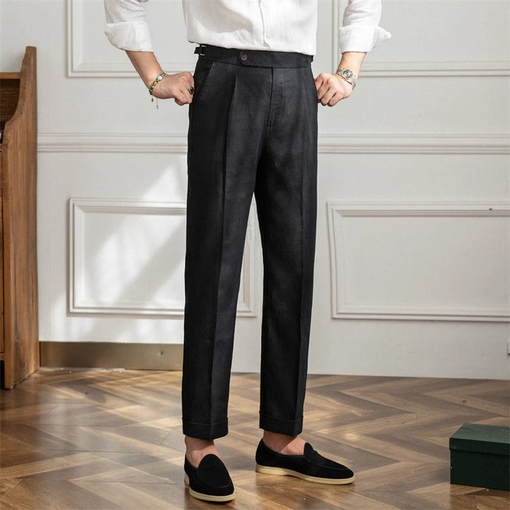 Éloi | Pantalon en lin quatre saisons à pinces
