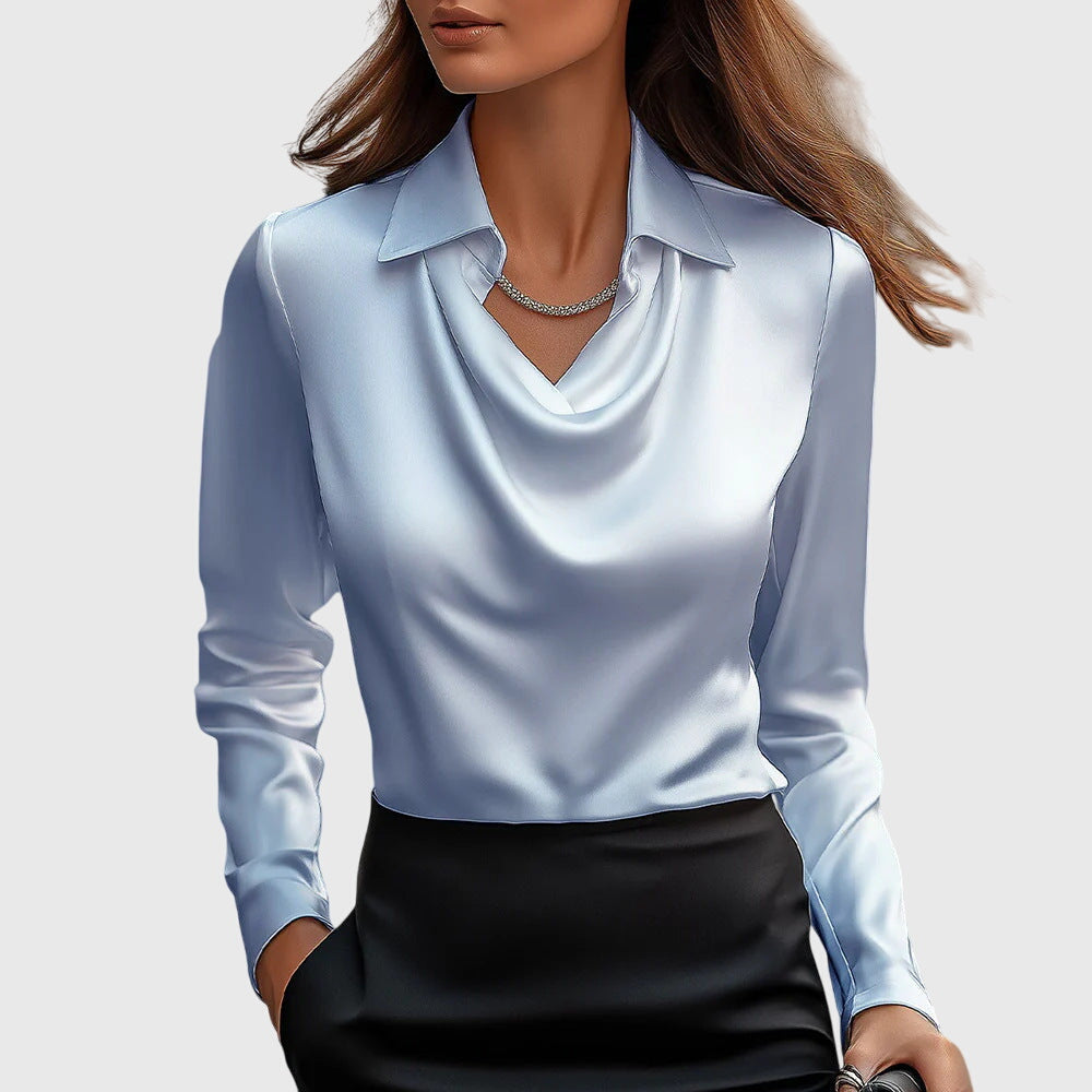 Léa | Blouse Lumière à Col Plissé