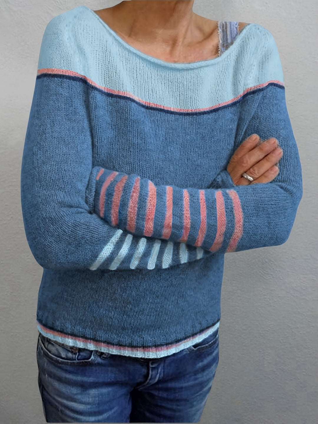 Kathrin – Pull rayé tendance et agréable à porter