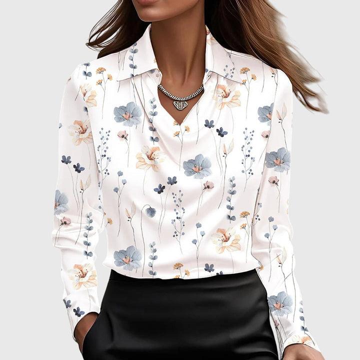 Léa | Blouse Lumière à Col Plissé