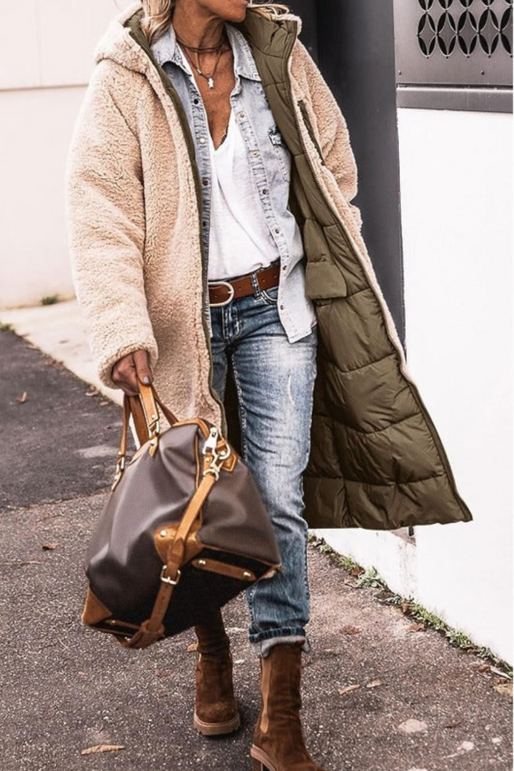Maya – Manteau Réversible Luxe