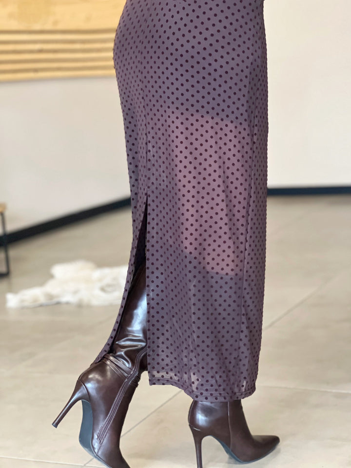 Longue robe Marivelle - MARRON