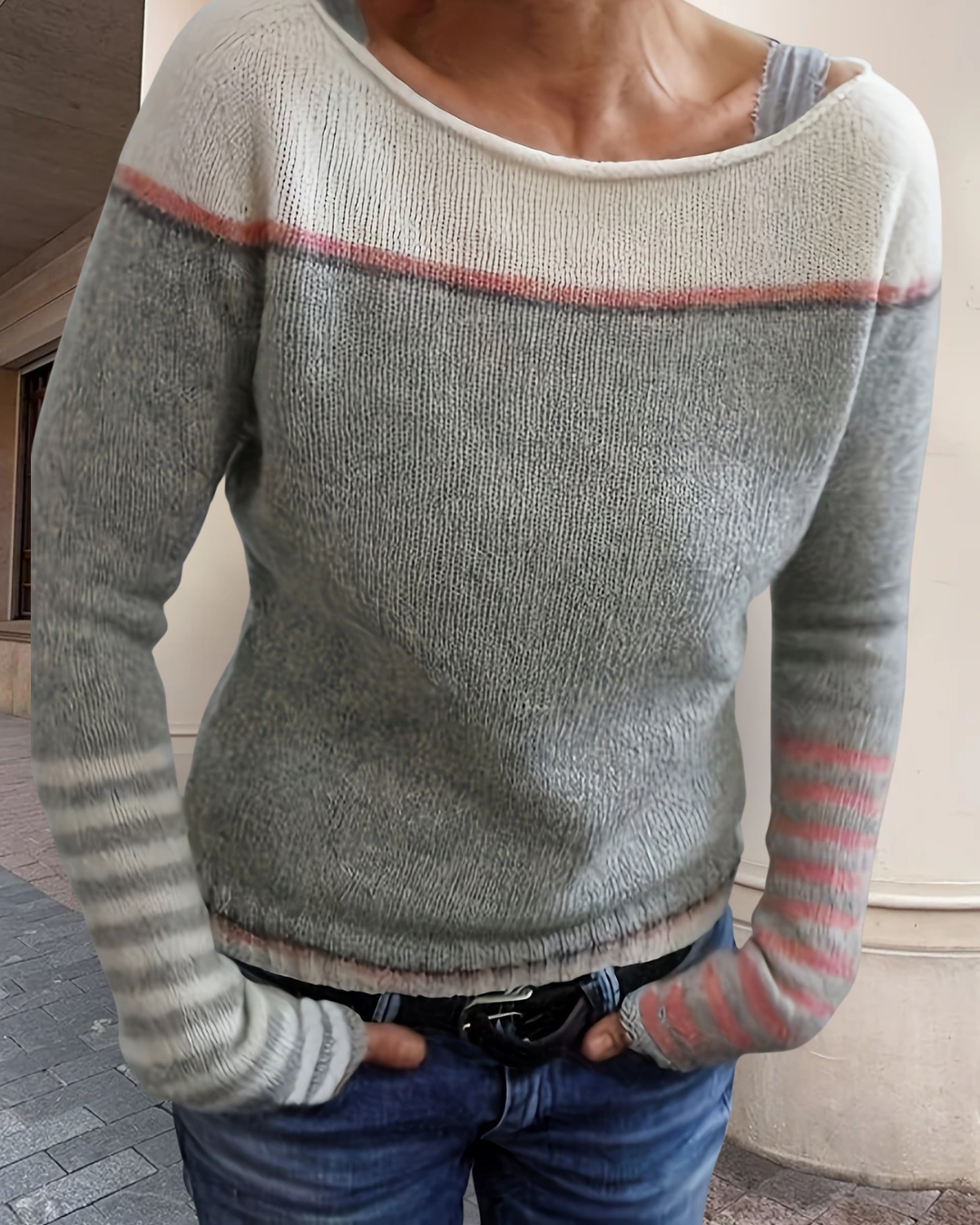 Kathrin – Pull rayé tendance et agréable à porter