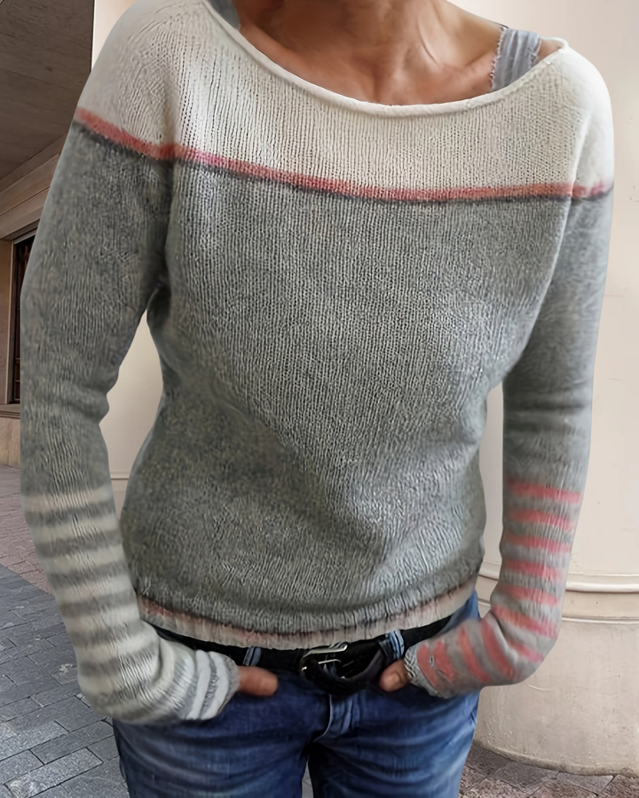 Kathrin – Pull rayé tendance et agréable à porter