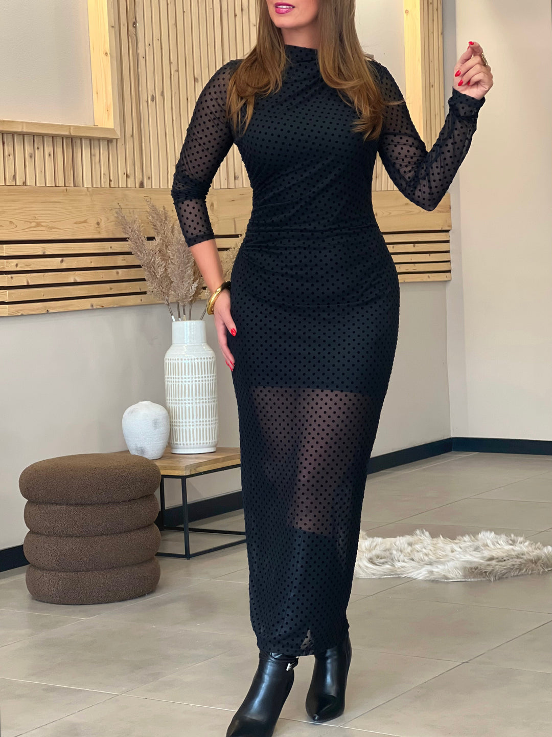 Longue robe Marivelle  - NOIR