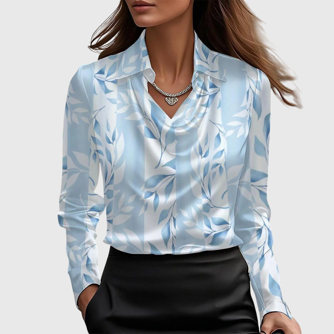 Léa | Blouse Lumière à Col Plissé