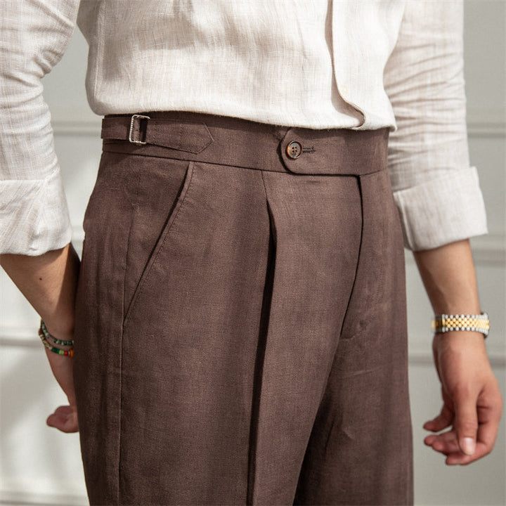 Éloi | Pantalon en lin quatre saisons à pinces