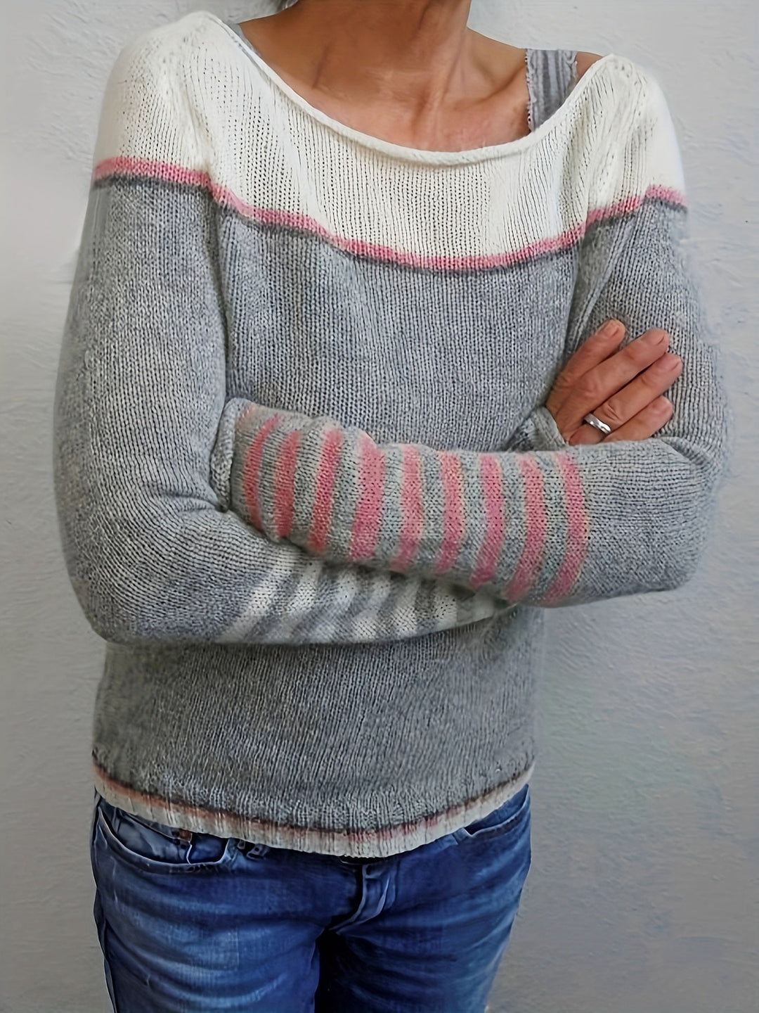 Kathrin – Pull rayé tendance et agréable à porter