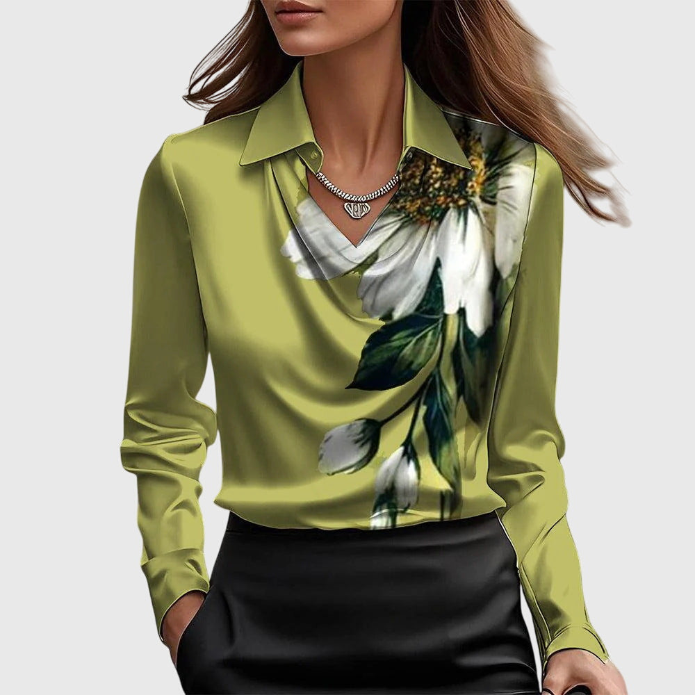 Léa | Blouse Lumière à Col Plissé