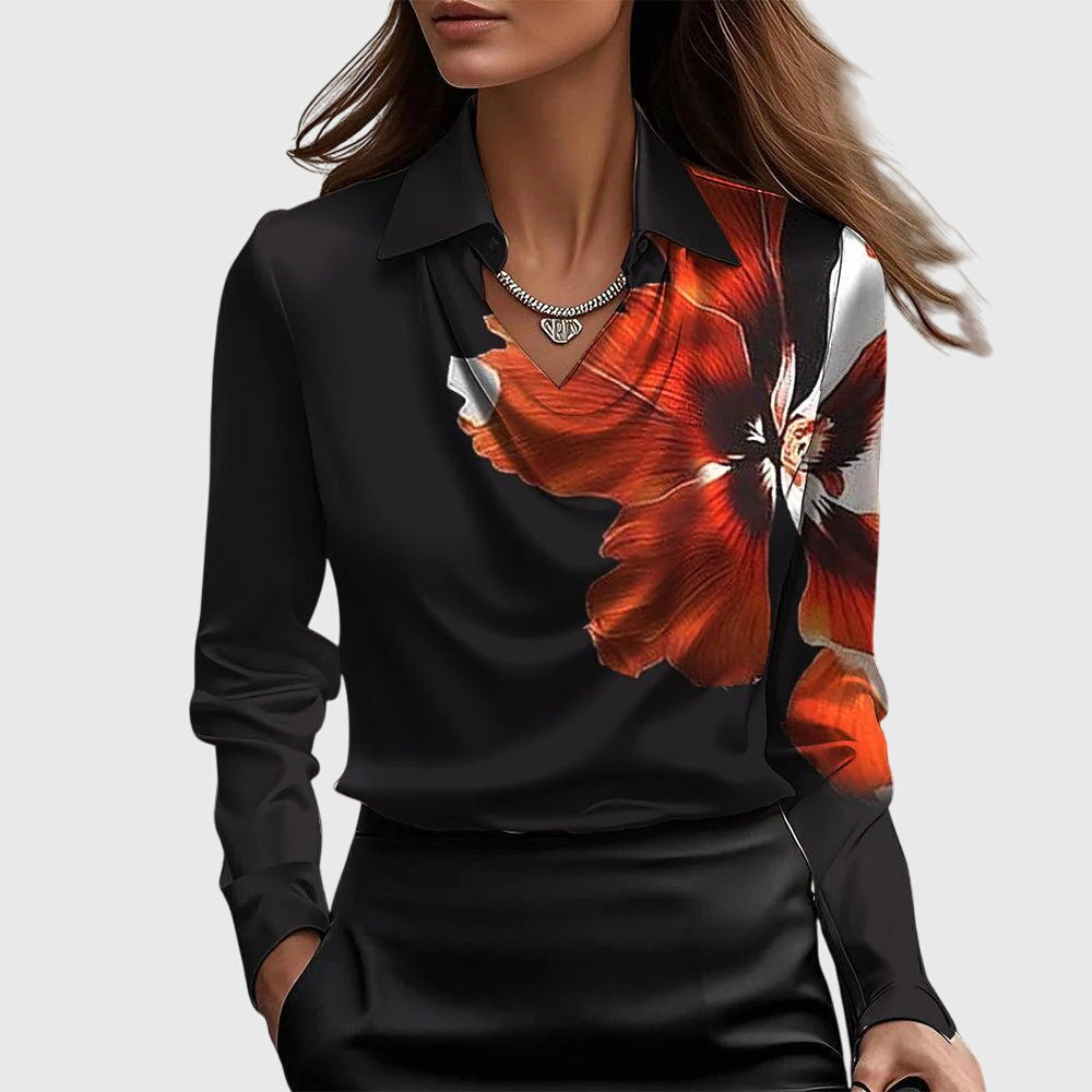 Léa | Blouse Lumière à Col Plissé