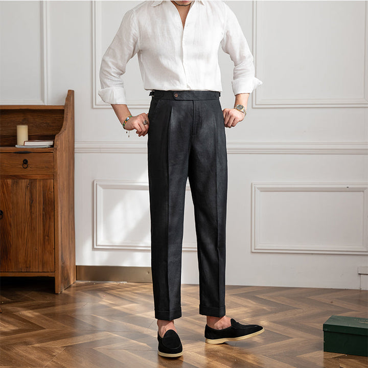 Éloi | Pantalon en lin quatre saisons à pinces