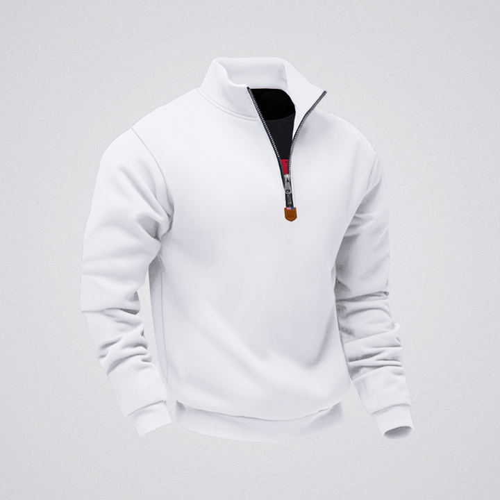 Léo | Sweat zippé à col montant – chaleur, élégance et confort au quotidien