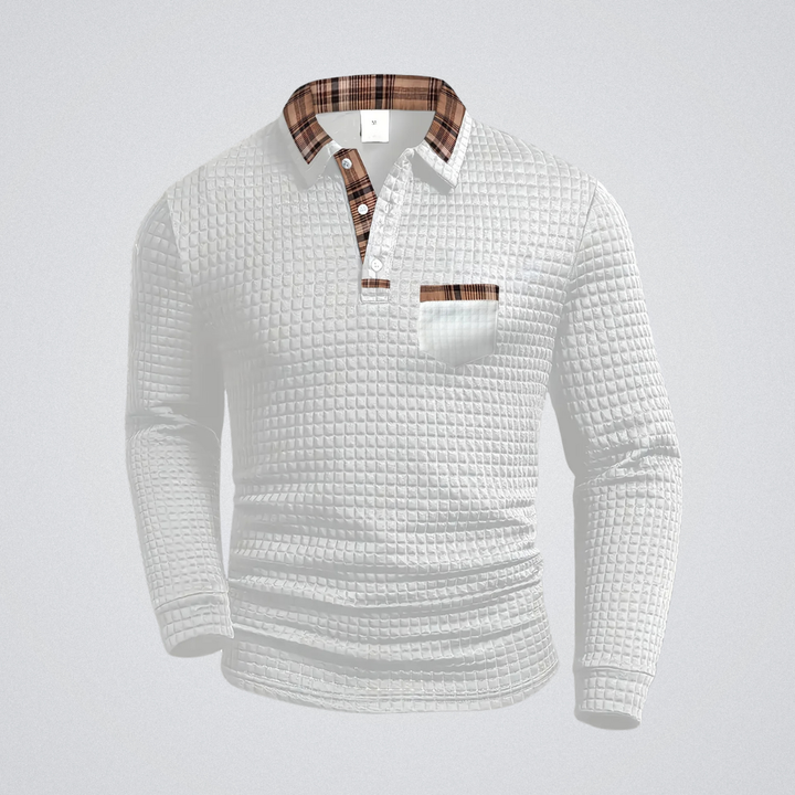 Polo à motif à carreaux