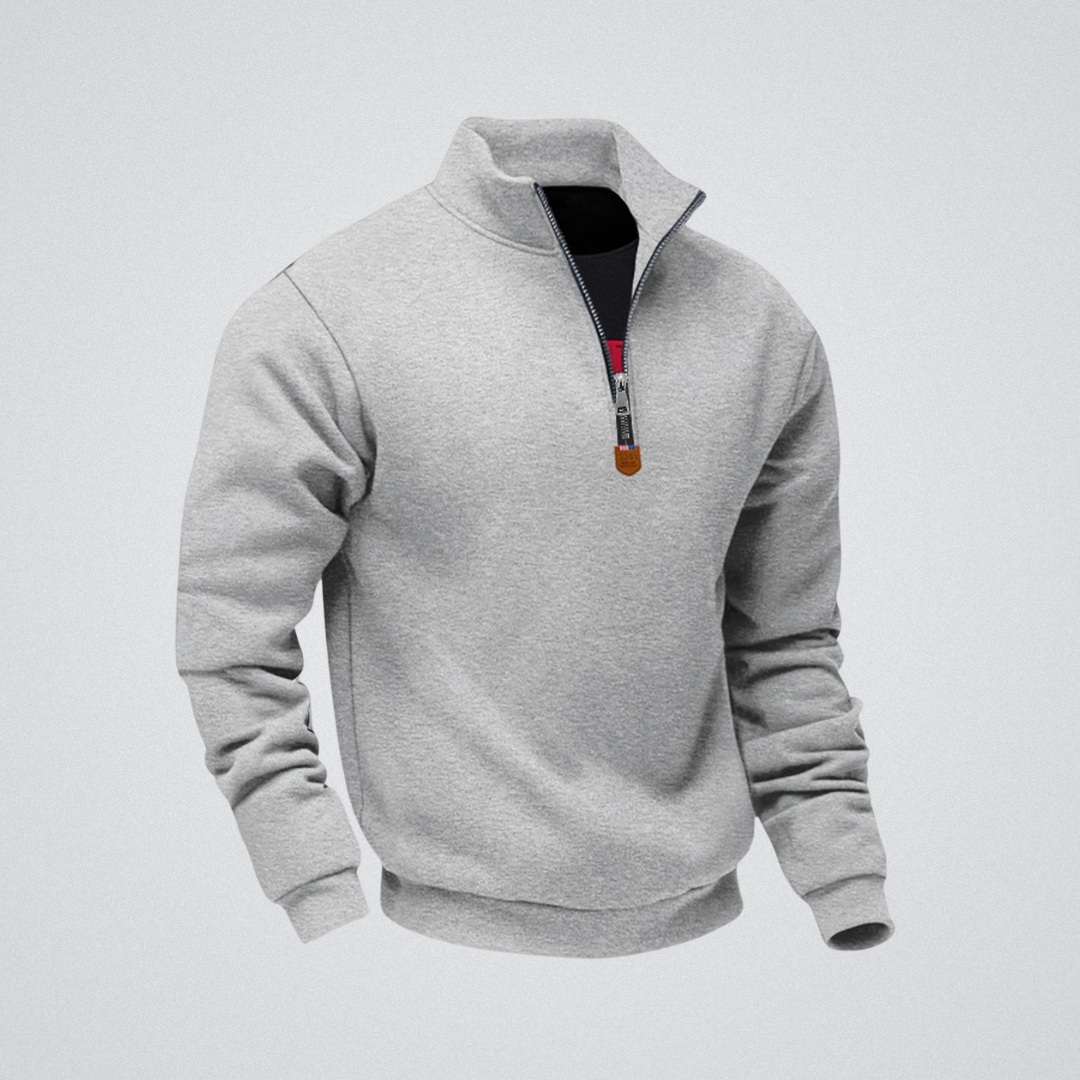 Léo | Sweat zippé à col montant – chaleur, élégance et confort au quotidien