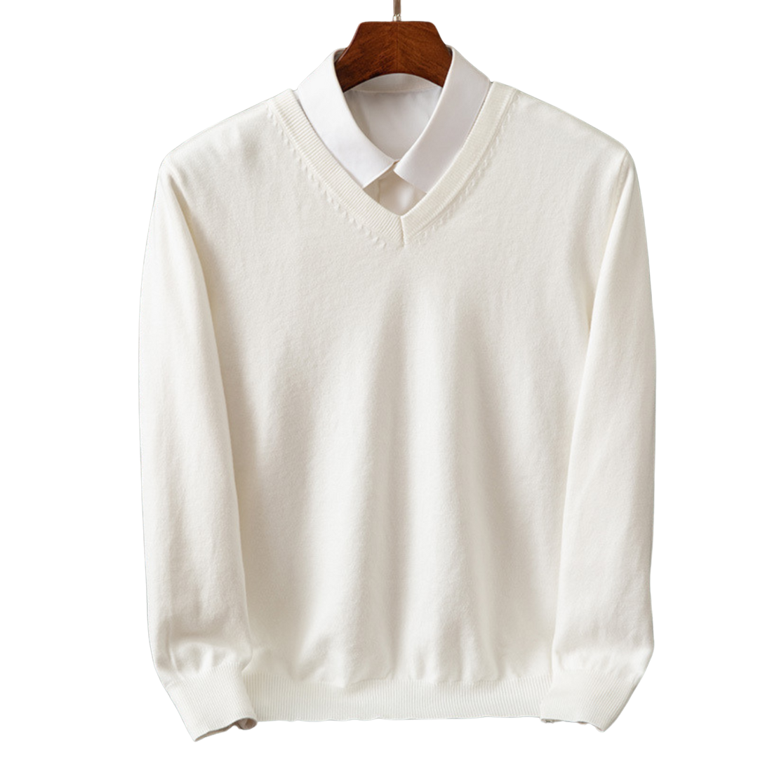 Bexford - Pull V-Neck en Pur pour Hommes