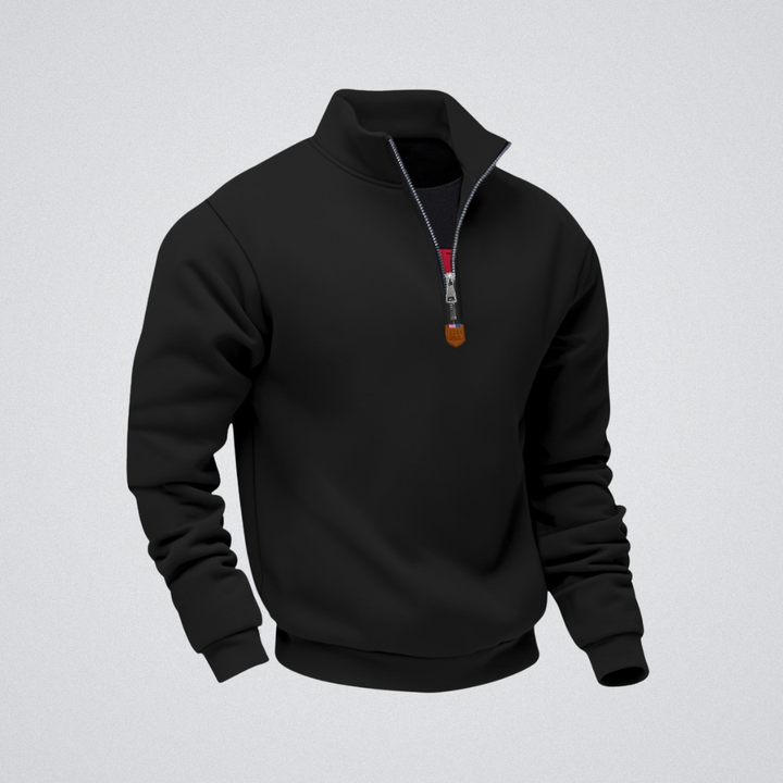 Léo | Sweat zippé à col montant – chaleur, élégance et confort au quotidien