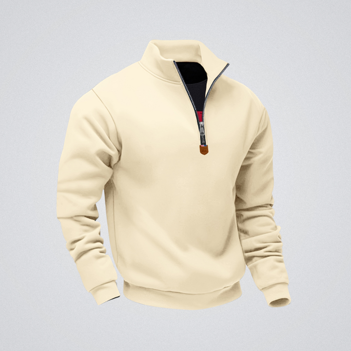 Léo | Sweat zippé à col montant – chaleur, élégance et confort au quotidien