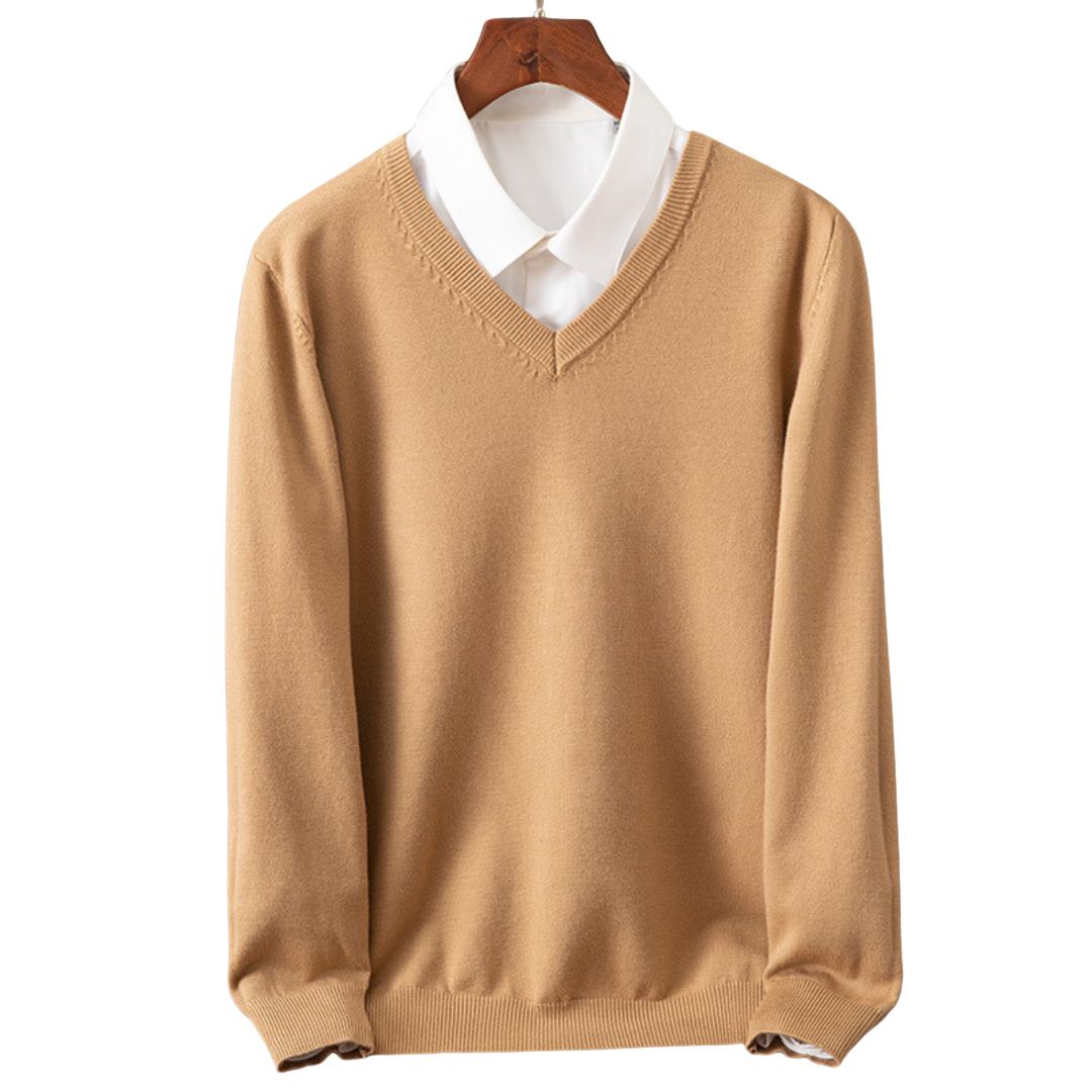 Bexford - Pull V-Neck en Pur pour Hommes