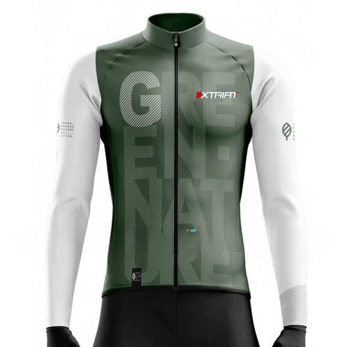 XTRIAT Maillot de Cyclisme Hiver Homme | Polaire, Chaud & Résistant au Froid