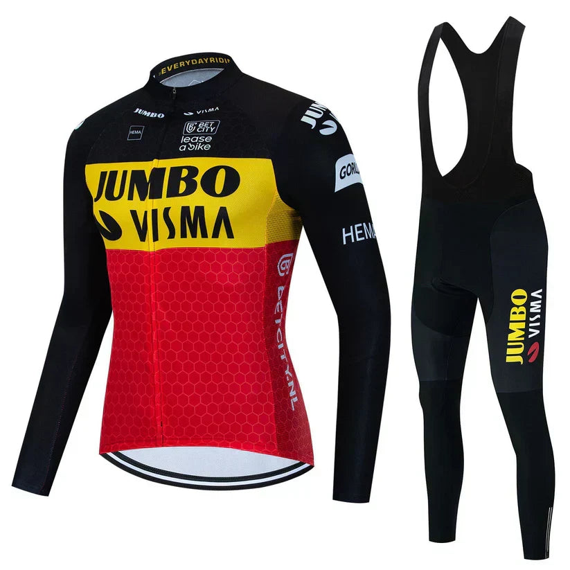 Jumbo Visma | Ensemble de cyclisme professionnel à manches longues