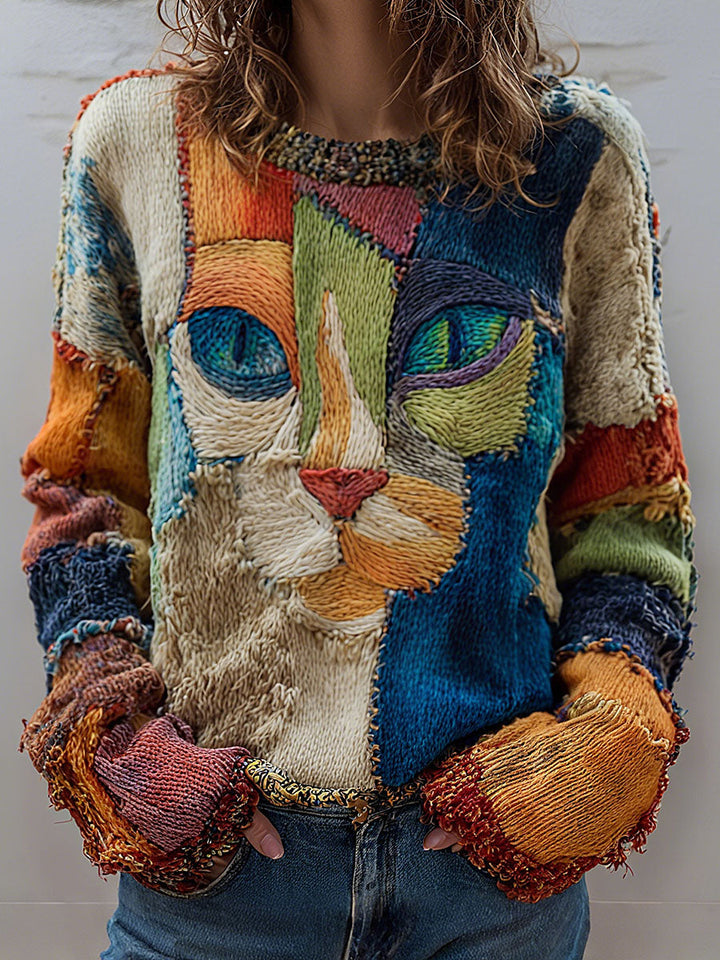 Tops Cat Print Femme